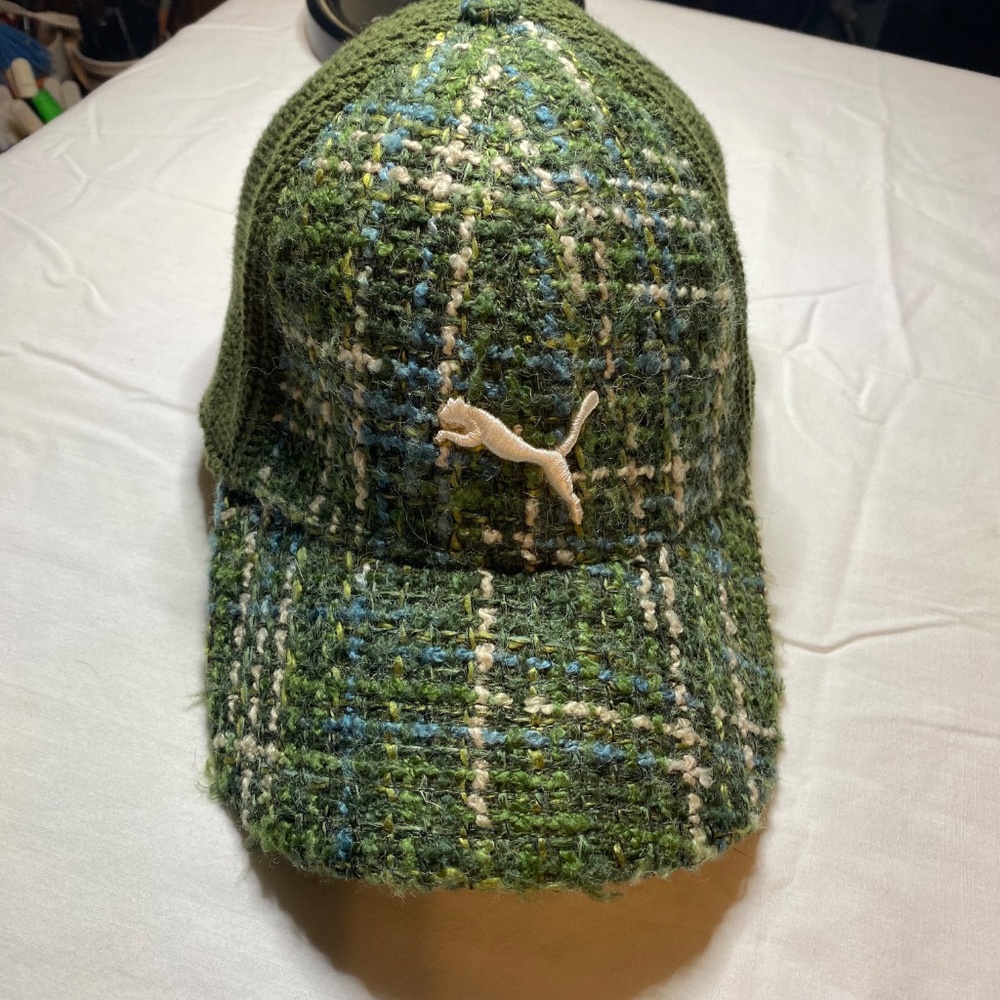 PUMA Tweed Baseball Cap Elastic Band Gorpcore Cabincore Heritage Twee Men Women